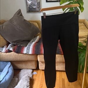 Black 25 inch lululemon leggings - sheer detailing